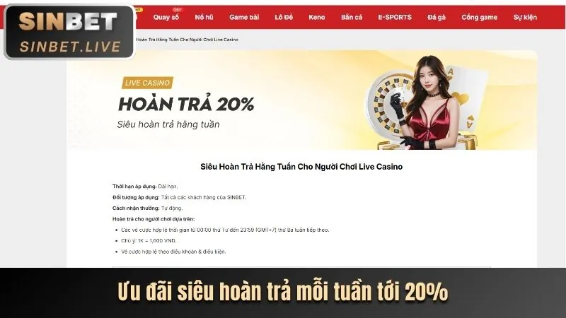 Khuyến mãi casino trực tuyến Junn88